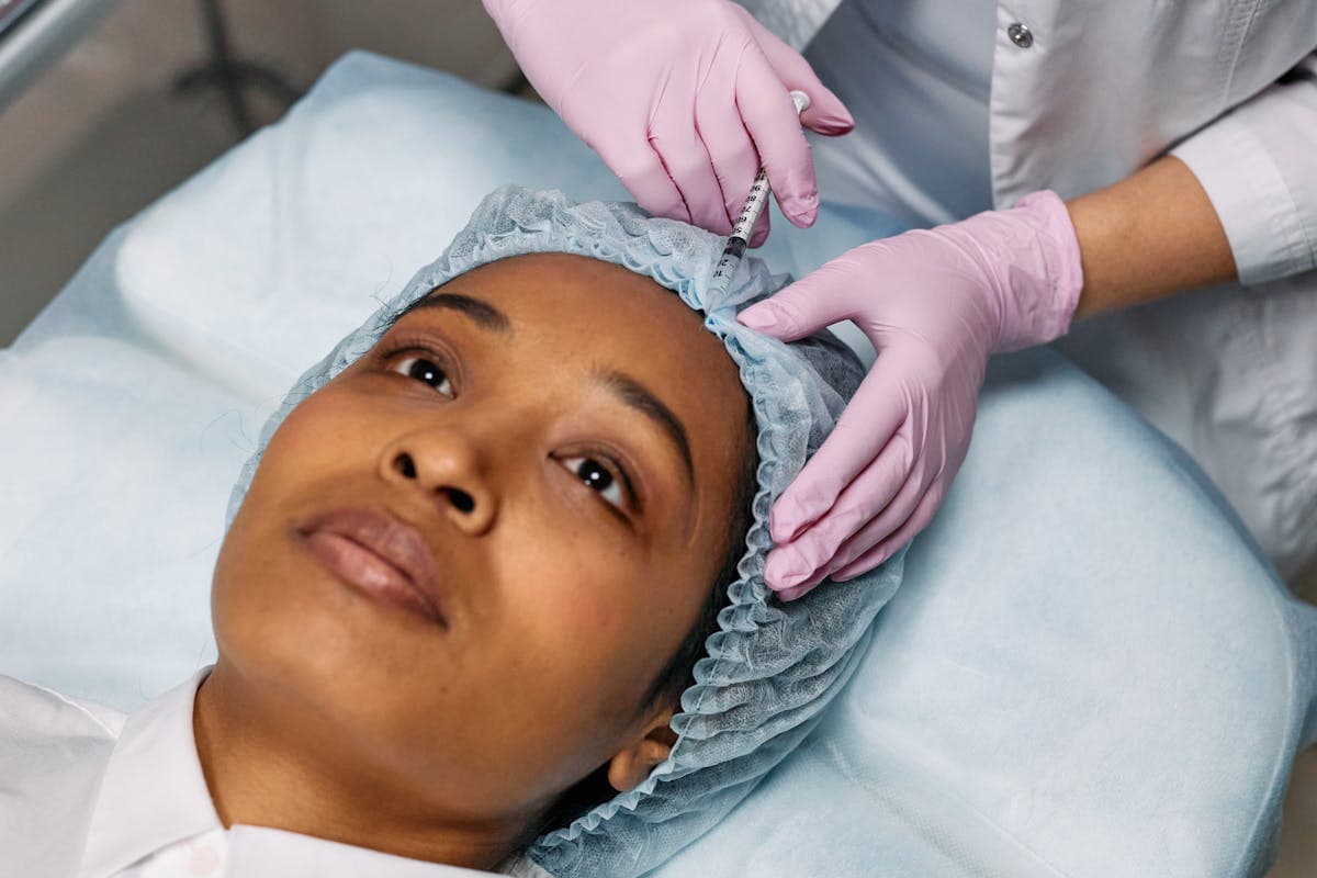 Botox injection to the forehead at Illari Aesthetics Chicago